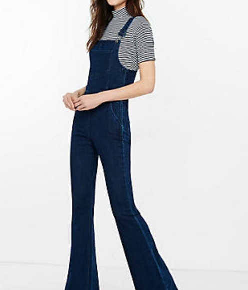 flared overall jeans